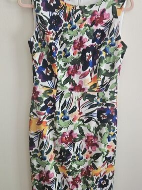 Apt. 9 White Floral Midi Sheath Dress. Teacher, Summer Time, Office, Wedding